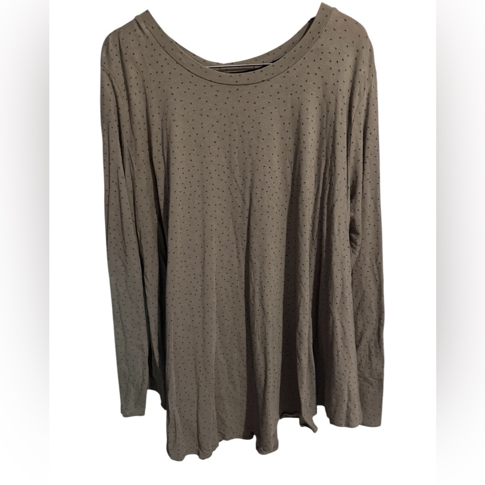 AnyBody Loungewear Cozy Knit Swing Top women’s size XL style A293070 star print